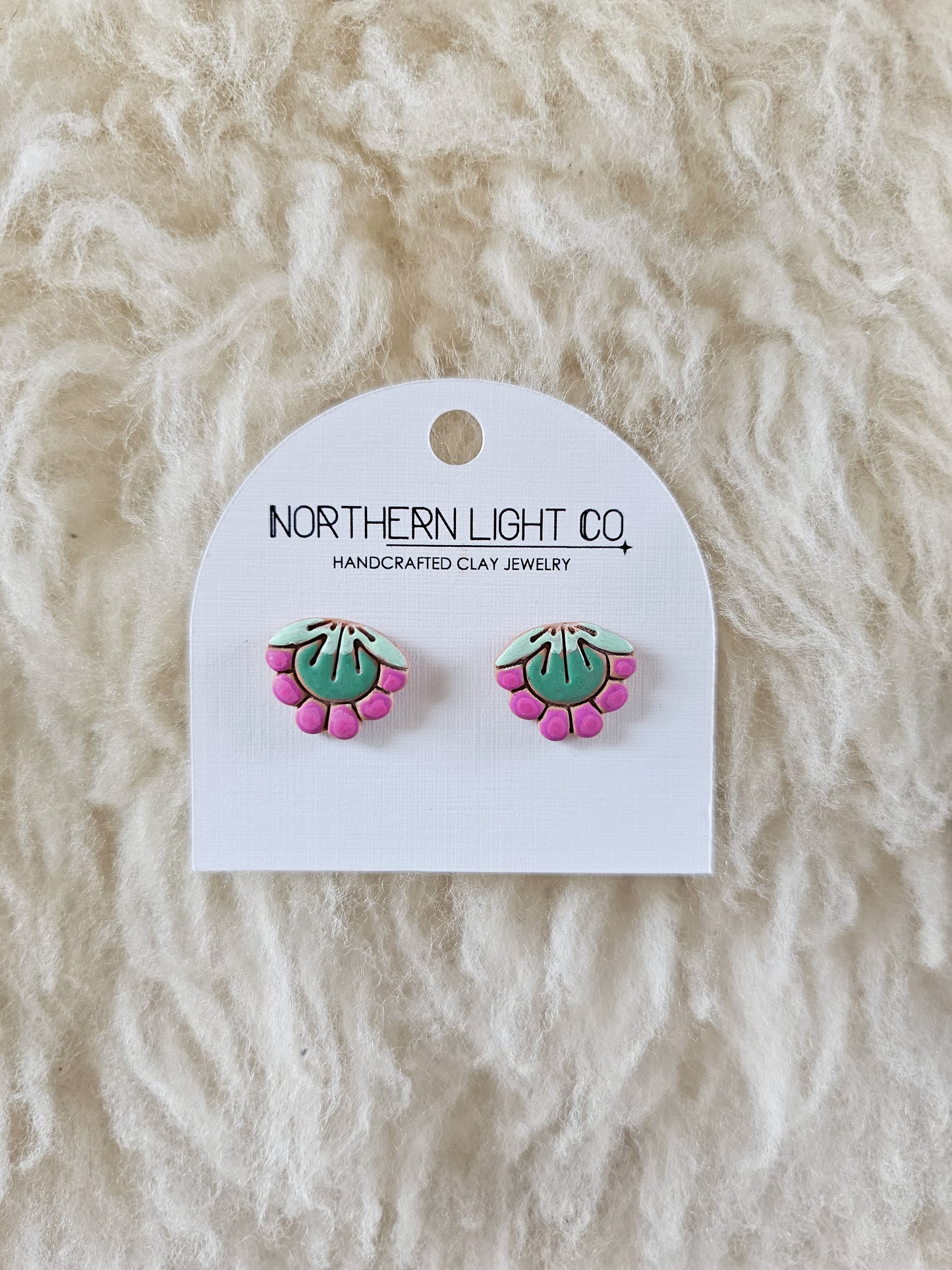Painted Clover Studs