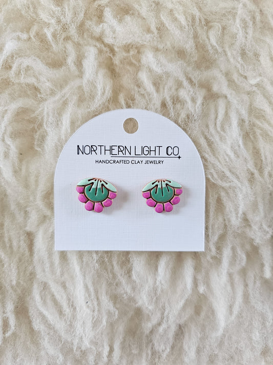 Painted Clover Studs