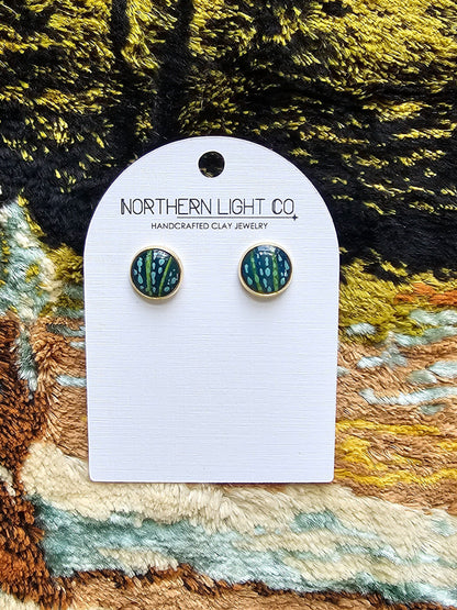 Arctic Grayling | Gold Bezel Studs