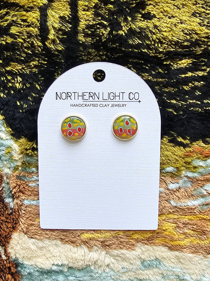 Brook Trout | Gold Bezel Studs